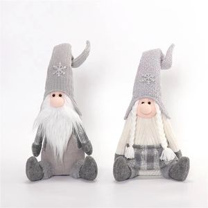 Whimsical 61cm Tall <b>Gnome</b> Decoration Set of 2 <b>Large</b> Soft Fur Tomte for Home Party - Product Image 2