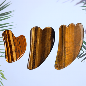 100% Natural Tiger Eye Pedra <span class=keywords><strong>Jade</strong></span> <span class=keywords><strong>Roller</strong></span> Brown <span class=keywords><strong>Face</strong></span> Massagem Gua Sha Body Tool Custom Logo Raspagem Corpo Escorregadio Personalizado Board - Product Image 4