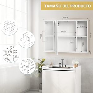 Armadietto a Specchio LED da <span class=keywords><strong>Bagno</strong></span> a Parete con Ripiano Contenitore, Anti-Appannamento e Touch Screen per Bagni Moderni e Hotel (Vendita all'Ingrosso) - Product Image 5