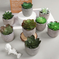 Plantes succulentes artificielles pour intérieur, mini-bonsaïs en pot, combinaison de plantes succulentes simulées pour bureau