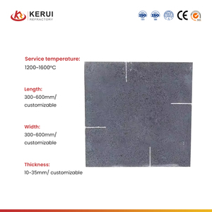 KERUI 1600 ℃   <span class=keywords><strong>Plaque</strong></span> en carbure de silicium (SiC) fritté RSIC pour fours réfractaires avec trous – Prix pour bain d'électrolyse d'alumine - Product Image 2