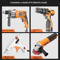 Kit Combiné Électroportatif : Ensemble Perceuse sans Fil, Clé à Main et Coffret d'Outils