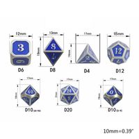 Dés en acrylique polyédrique 16/18/20/25/30mm personnalisés pour RPG du MDN pour jeux de société de Table MTG, y compris pochette carrée/ronde