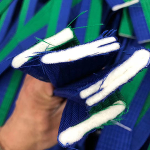 Venta al por mayor <span class=keywords><strong>Karate</strong></span> de alta calidad Taekwondo negro <span class=keywords><strong>amarillo</strong></span> rojo blanco rango cinturón Itf colores cinturones con bordado logo - Product Image 2
