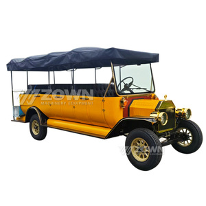 Voiture électrique classique vintage européenne, véhicule de tourisme écologique rétro pour service VIP d'hôtel - Product Image 3