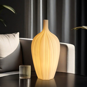 홈 장식 세라믹 꽃병 모양의 테이블 램프 공예 사용자 정의 가정 장식 야간 조명 침대 옆 예술 꽃병 및 야간 조명 - Product Image 3