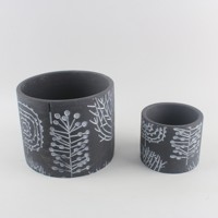 Vente flash - Pot de fleurs classique avec design en relief pour la décoration de la maison, pot à cactus pour une utilisation en extérieur dans le jardin