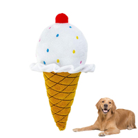 Jouet en peluche personnalisé pour animaux de compagnie Tasse à glaces avec couineur Jouet à mâcher pour chien