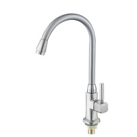 Robinet de lavabo monocommande à ouverture rapide en alliage de zinc brossé, à montage sur plan, avec cartouche céramique, design moderne pour cuisine