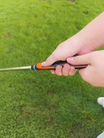 Correcteur de swing de golf EVA à double poignée pour droitier, durable et réglable, pour l'entraînement en intérieur/extérieur (noir)