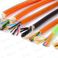 Cable de alimentación de datos para cámara borehole, cero flotabilidad, tether, funda amarilla cctv, propulsor PUR rov