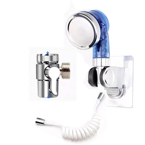 Soffione <span class=keywords><strong>doccia</strong></span> a pioggia filtrato in ABS cromato per saloni di bellezza, con 3 funzioni, doccetta regolabile e facile installazione - Product Image 1