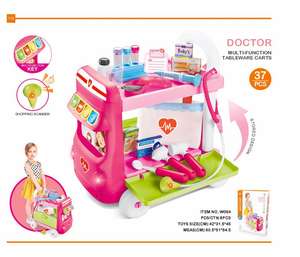 Vente en gros <span class=keywords><strong>de</strong></span> chariots <span class=keywords><strong>de</strong></span> vaisselle multifonctions en plastique pour cuisine, mini-magasin, restauration rapide, <span class=keywords><strong>chariot</strong></span> à outils pour <span class=keywords><strong>docteur</strong></span>, jouets <span class=keywords><strong>de</strong></span> boulangerie sucrée pour enfants - Product Image 6