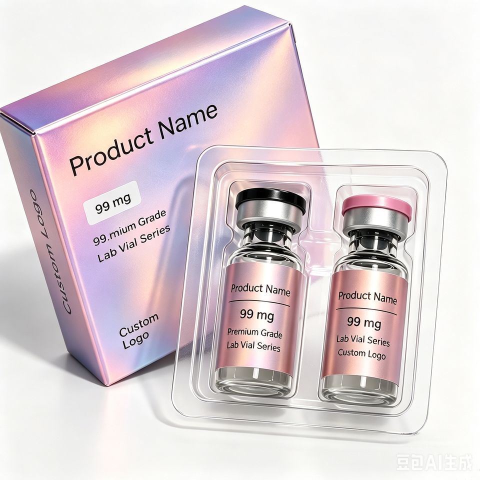 Peptide Carton Box with Magnetic Lid for 5ml 8ml 10ml Vials 1 Grid Lab ...