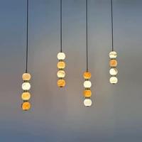 Suspension moderne en métal à tête unique, style nordique minimaliste, avec abat-jour en albâtre, hauteur réglable et intensité variable, lumière chaude