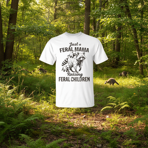 T-shirt Just A Feral Mama Raising Feral Children Wild Mom - Product Image 3