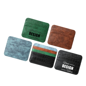 Pemegang kartu kredit kulit asli kustom-dompet minimalis untuk Pria & Wanita-Ultra tipis & desain ramah perjalanan - Product Image 1