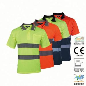 Chemises réfléchissantes de sécurité haute visibilité avec logo personnalisé polos de sécurité uniformes de sécurité réfléchissants haute visibilité - Product Image 5