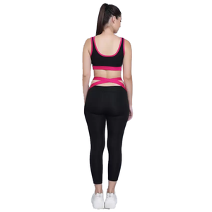 ชุดออกกำลังกายโยคะสำหรับผู้หญิงไซส์ใหญ่ สีพื้น เนื้อผ้าระบายอากาศดี ผลิตจากโพลีเอสเตอร์/คอตตอน ไร้ตะเข็บ ผลิตในบังคลาเทศ - Product Image 6