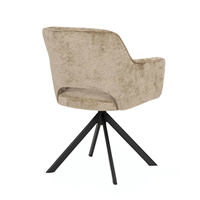 Mobilier de maison design moderne tissu français de haute qualité fauteuil en velours/sherpa pieds en métal chaise pivotante