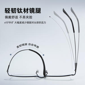 Montures de lunettes rectangulaires en titane transparentes pour hommes T-Tip J86992, taille moyenne, verres en résine, origine Danyang - Product Image 4