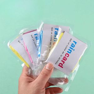 Wholesale Bulk Travel <b>Poncho</b> Rain Coats Disposable <b>Clear</b> Rain <b>Ponchos</b> with Hood for Emergency Pocket <b>Poncho</b> Adult Compact - Product Image 1
