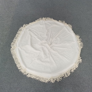 Perche en bois Vintage de 8 pieds, style Boho, en <span class=keywords><strong>toile</strong></span>, frange jaune, <span class=keywords><strong>parasol</strong></span> d'extérieur, <span class=keywords><strong>parasol</strong></span> de plage avec pampilles/ - Product Image 5