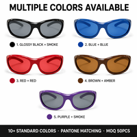 Lunettes de soleil souples pour enfants les plus vendues, avec logo personnalisé, monture souple, verres polarisés TAC