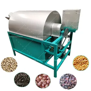 50-200kg/h Electrical or Gas sunflower seed soybean peanut drum roaster machine