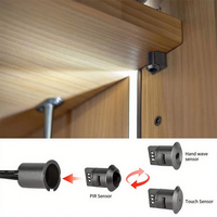 Capteur de mouvement PIR tactile remplaçable pour miroir, armoire, éclairage LED