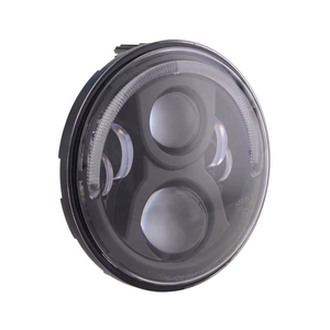 Faro LED YongJin negro de 7 pulgadas con DRL halo Angel Eyes Hi Low Beam para motocicleta Harley <span class=keywords><strong>Davidson</strong></span> - Product Image 4