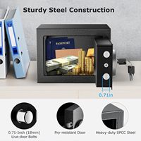 SF005 Safe mit elektronischem Zahlenschloss, Metall-Sicherheitsbox, 9,06x6,69x6,69 Zoll, mechanischer Code für Bargeld, Schmuck, Dokumente