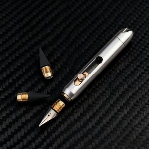 Hot-selling High-quality Metal Mini Ballpoint <b>Pen</b> Eternal <b>Pen</b> Erasable Writing Customizable logo Brass Suitable As a Gift - Product Image 4