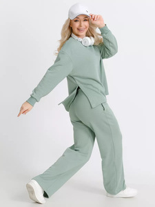 Conjunto de Sudadera y Pantalones para Mujer al por Mayor, Ropa Casual de Calle con Logotipo Bordado - Product Image 3