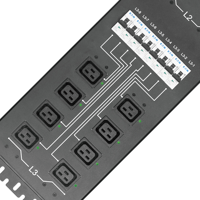 Équipement de distribution d'énergie de disjoncteur PDU intelligent approuvé par ETL 24 voies C19 3 voies C13 140A
