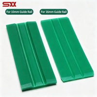 Guía de elevación de revestimiento de botas de tres pliegues verde, inserto de zapata SG26 SG27 UHMWPE 10mm 16mm, contrapeso, piezas de repuesto para riel principal de elevación de coche