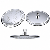 Douche de plafond chromée avec corps en polycarbonate et bras de support réglable pour vestiaire de piscine publique