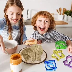 32 Chiếc Dụng Cụ Cắt Trái Cây Bằng Thép Không Gỉ Tự Làm Dụng Cụ Cắt Bánh Quy Bộ Dụng Cụ Cắt Bánh Sandwich Bằng Nhựa Cho Trẻ Em Đồ Ăn Trưa Bento - Product Image 4