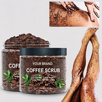 Gommage corporel au café biologique naturel pour les vergetures, exfoliant hydratant au sel de la Mer Morte, OEM ODM