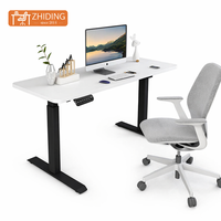 Cadre de bureau assis-debout à double moteur ultra-stable et sans oscillation - Capacité de charge de 120 kg pour projets professionnels de bureau
