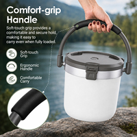 Seau à glace isotherme en acier inoxydable grande capacité, réutilisable et portable, avec poignée de transport, pour boissons – Vente en gros