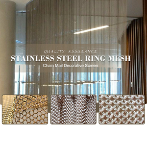 Thép không gỉ 304 316 chainmail kim loại vòng lưới trang trí rèm cửa thép không gỉ chainmail lưới màn hình - Product Image 2