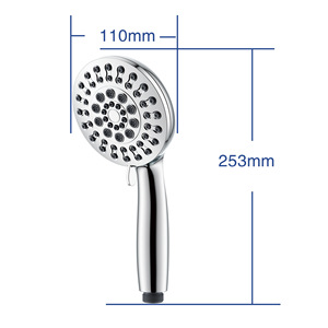 Pommeau de Douche Portable HS6703 Rond Réglable avec Fonction Massage et Amélioration de la Pression de Pluie - Product Image 3
