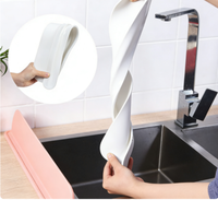 Bande de protection anti-éclaboussures en silicone pour évier, séparateur pour lavabo et bac à légumes, bande de retenue d'eau