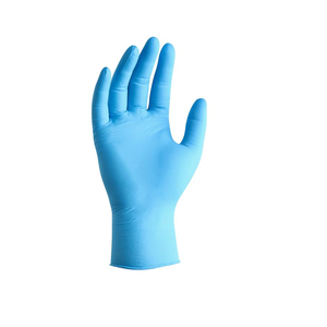 Gants jetables OEM ODM Gants en nitrile bleu haute élasticité sans poudre English Gants de protection alimentaire en caoutchouc latex nitrile - Product Image 1