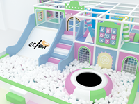 POKIDDO Parc d'attractions intérieur personnalisé de 500 mètres carrés pour enfants, manège, toboggan, projecteur interactif