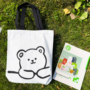 Bolso de lona para estudiantes con oso bonito de nuevo estilo, Bolso pequeño con cremallera para mujer, bolso de hombro, organizador de libros escolares, niñas, estudiantes universitarios - Product Image 1