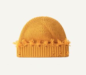 Vente en gros de bonnets d'hiver unisexes de couleur unie pour hommes, bonnets tricotés personnalisés, bonnets délavés - Product Image 4