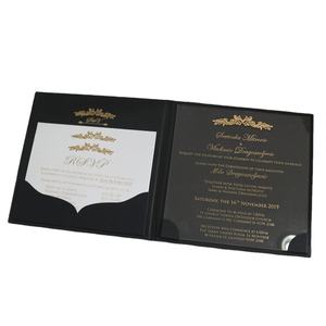 15*15 كتيب مخصص الصنع قالب أكريليك خطوبة بطاقة دعوة للحفلات للبيع بطاقة RSVP - Product Image 1