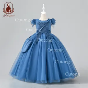 New Design Custom Tutu,Skirt Girl Dresses Flower Wedding Lamented Dress Children Summer Chiffon Party Princess Dress/